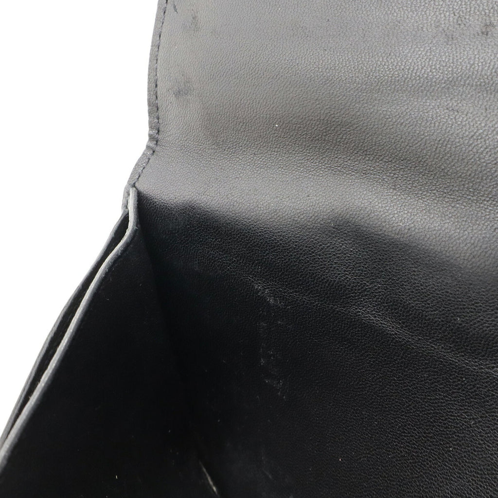 Hermes Black Togo Leather Long Wallet (Bi-Fold) (Pre-Owned)