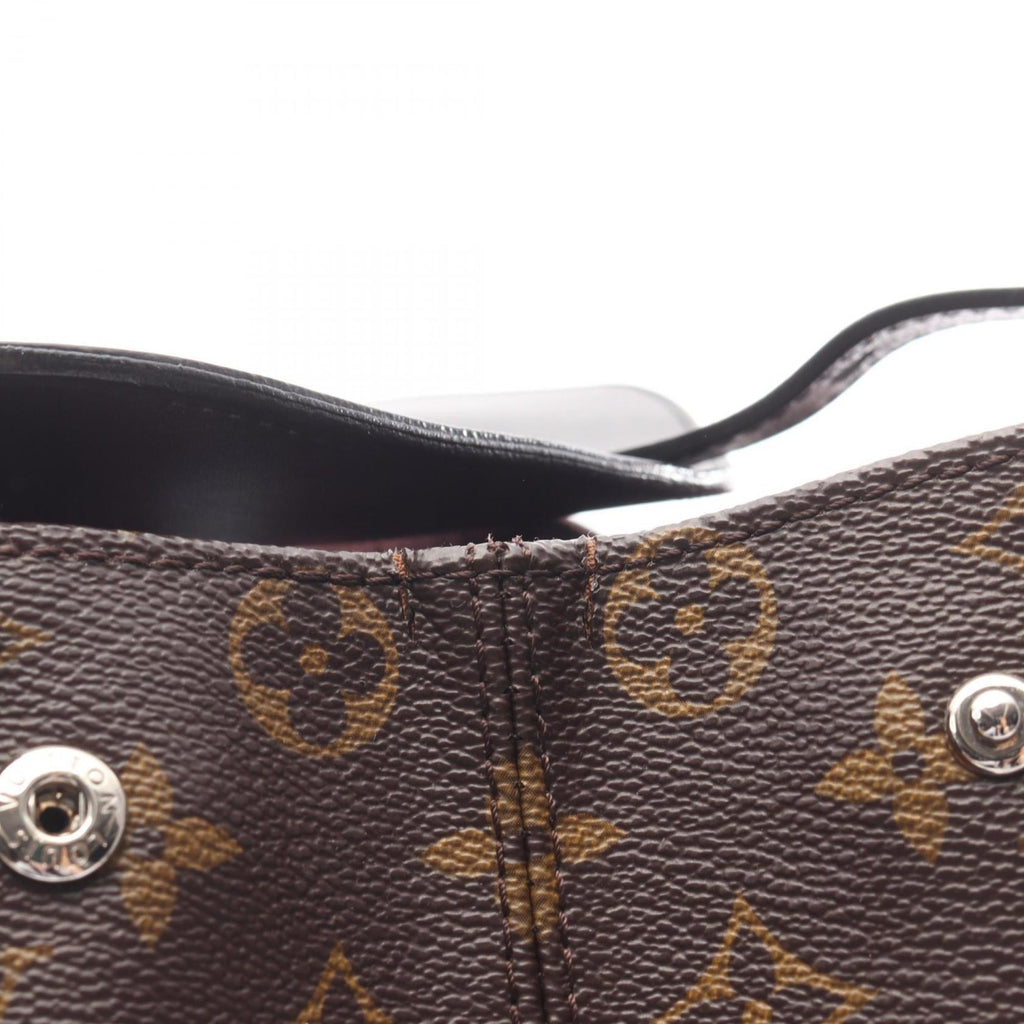 Louis Vuitton Black Brown Monogram Leather Backpack (Pre-Owned)