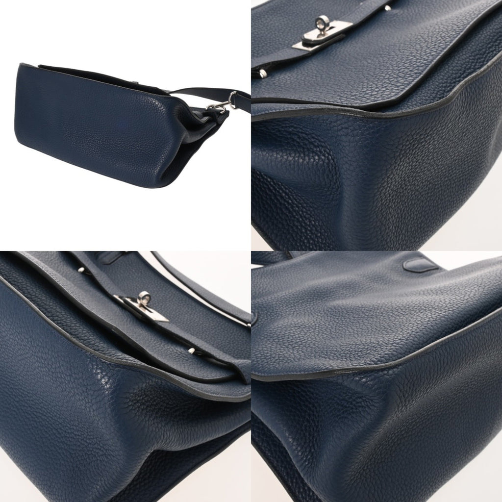 Hermes Blue Taurillon Clemence Leather Shoulder Bag (Pre-Owned)