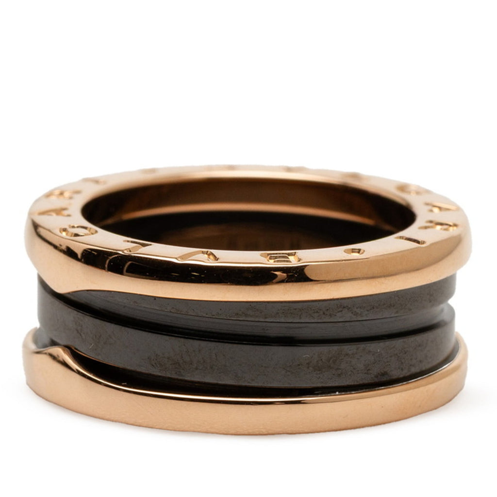 Bvlgari Pink Gold Black Pink Gold (18K) Ceramic Band Ring (Pre-Owned)