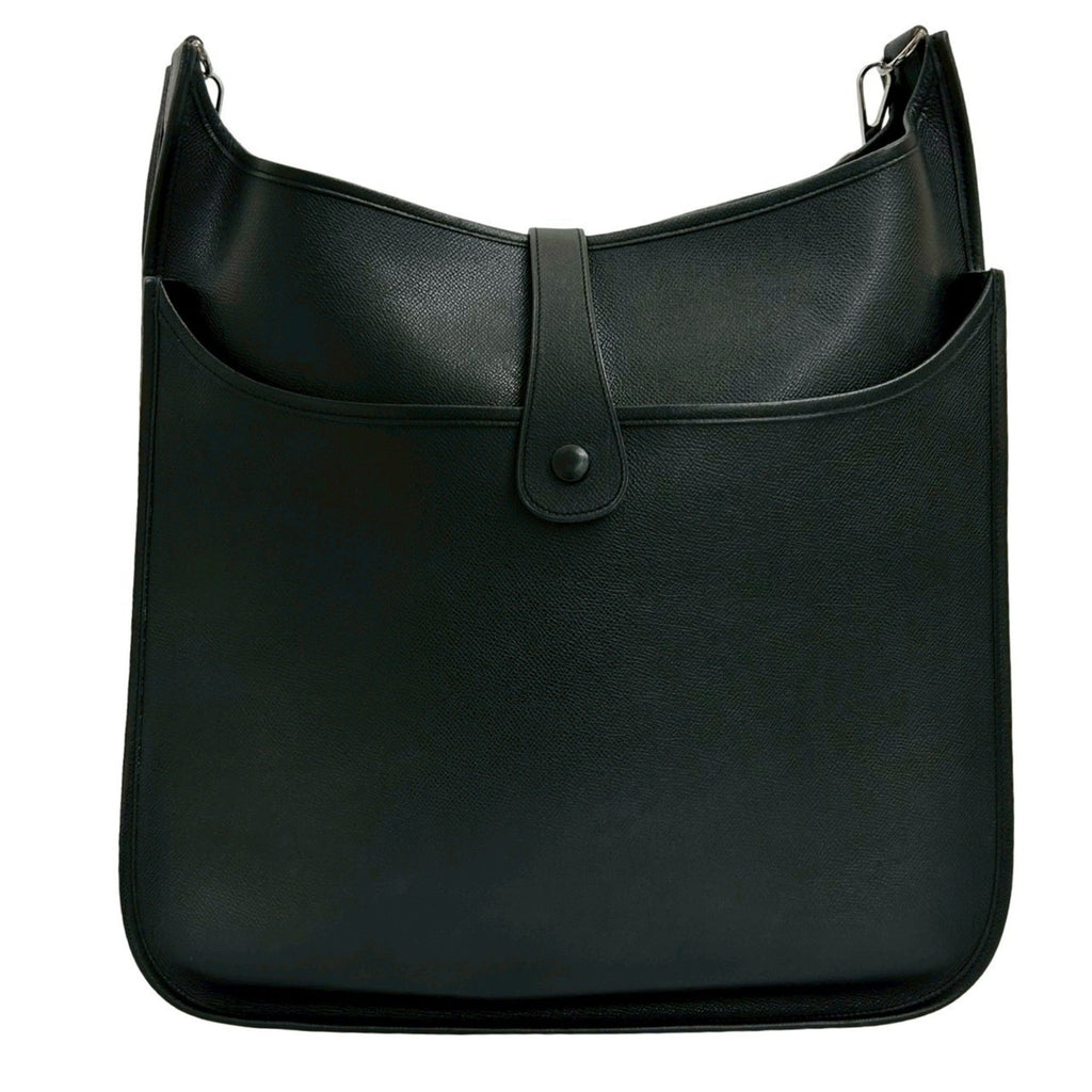 Hermes Black Epsom Leather Shoulder Bag Sling Bag (Pre-Owned)
