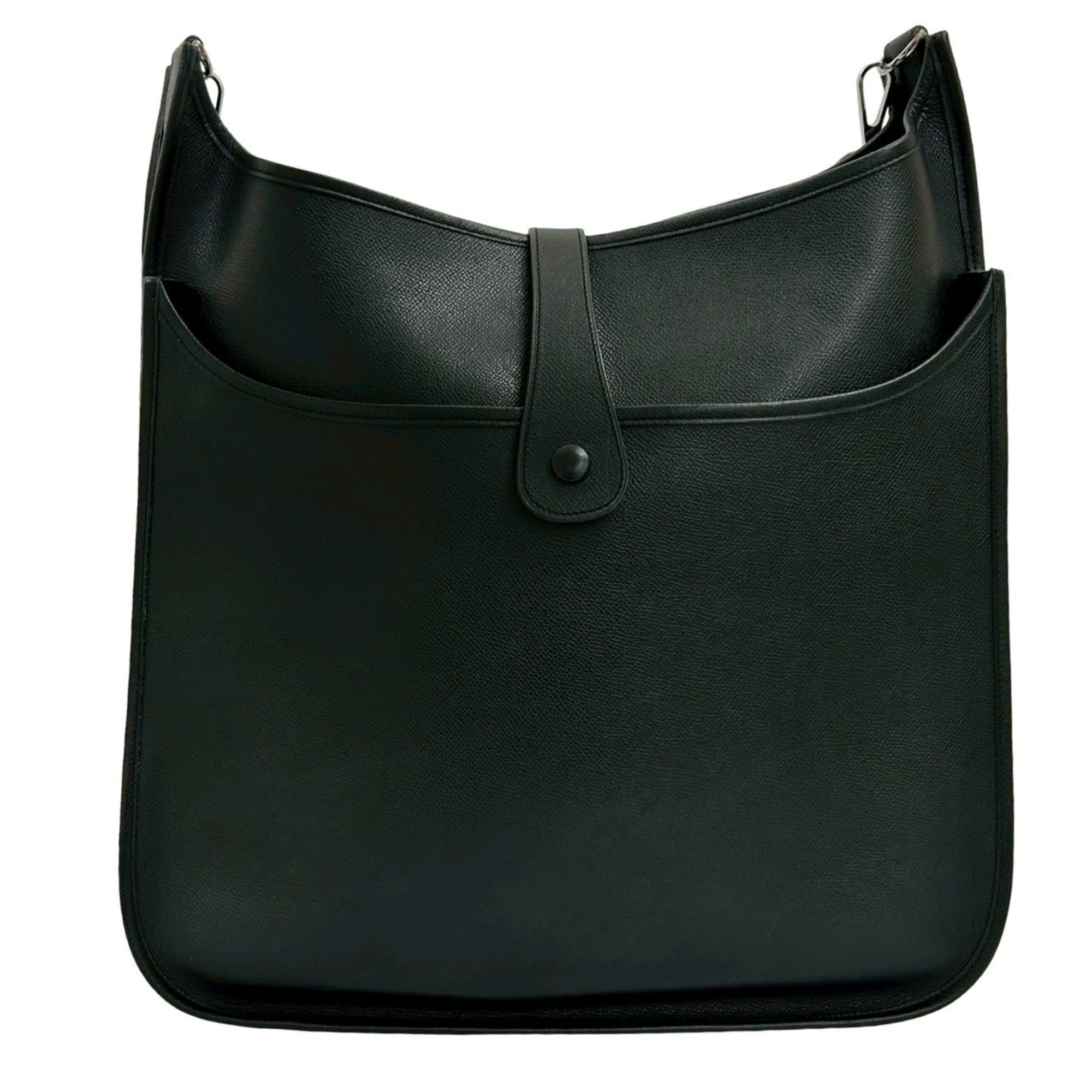 Hermes Black Epsom Leather Shoulder Bag Sling Bag (Pre-Owned)