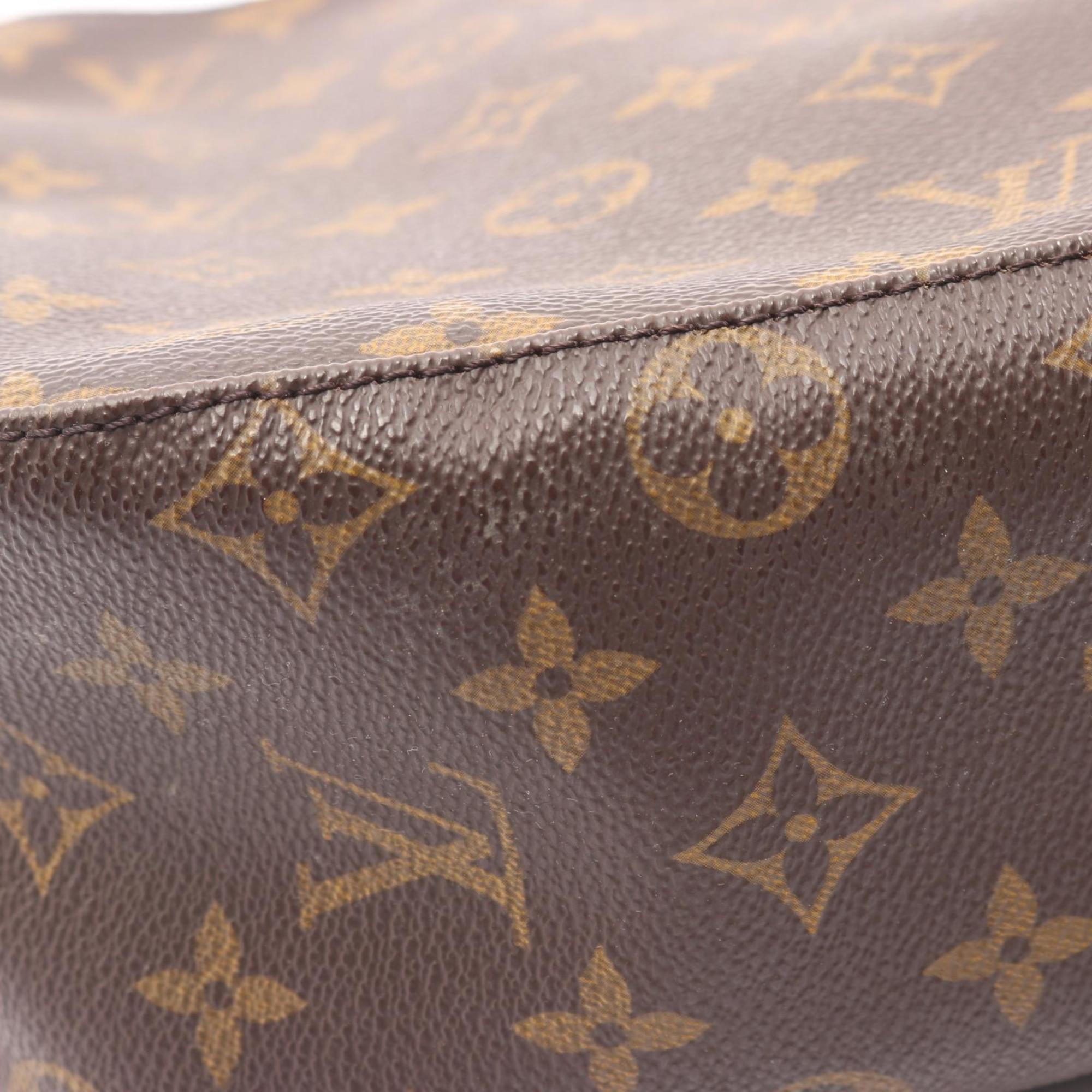 Louis Vuitton Brown Monogram Coated Canvas Leather Shoulder Bag (Pre-Owned)