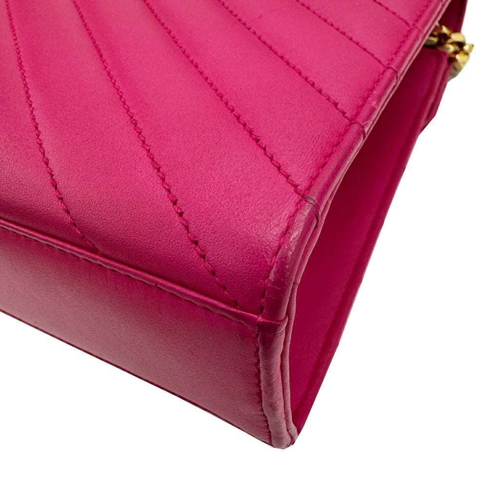 Yves Saint Laurent Pink Leather Shoulder Bag (Pre-Owned)