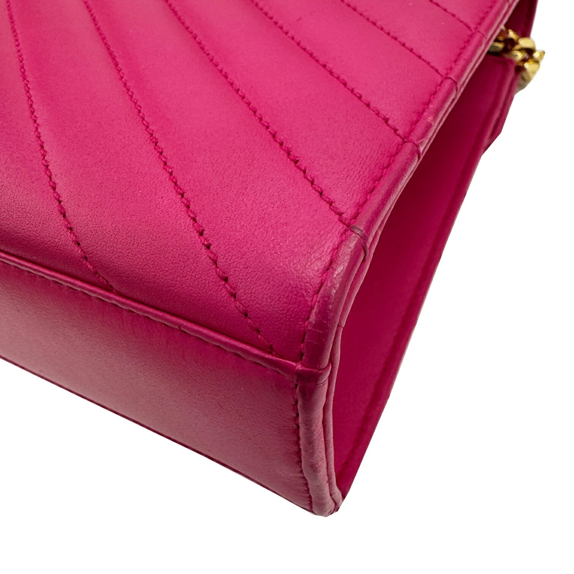 Yves Saint Laurent Pink Leather Shoulder Bag (Pre-Owned)