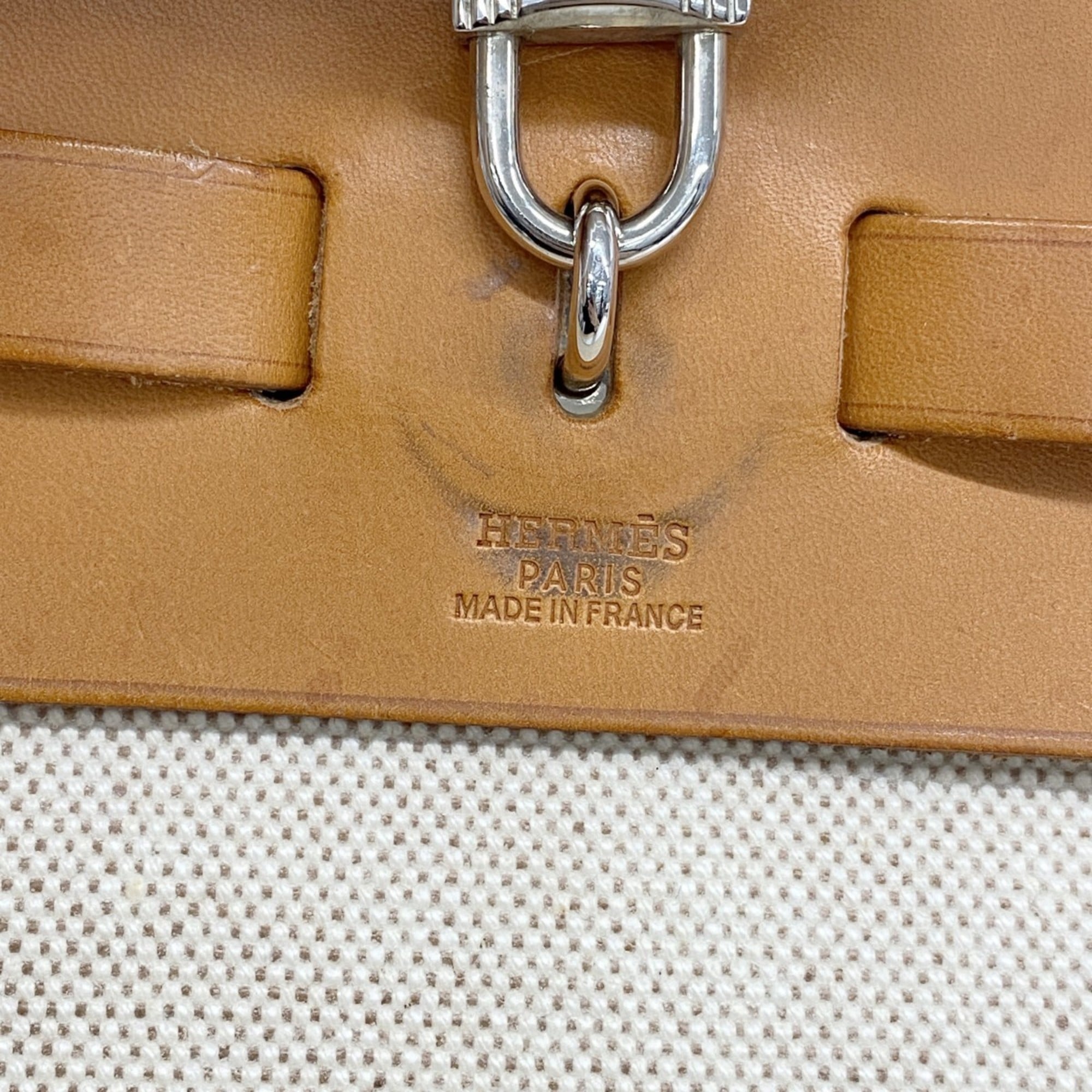 Hermes Natural Toile H Handbag (Pre-Owned)