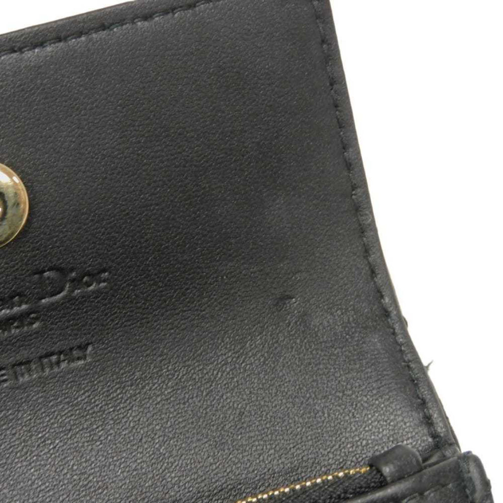 Christian Dior Black Leather Wallet (Bi-Fold) (Pre-Owned)