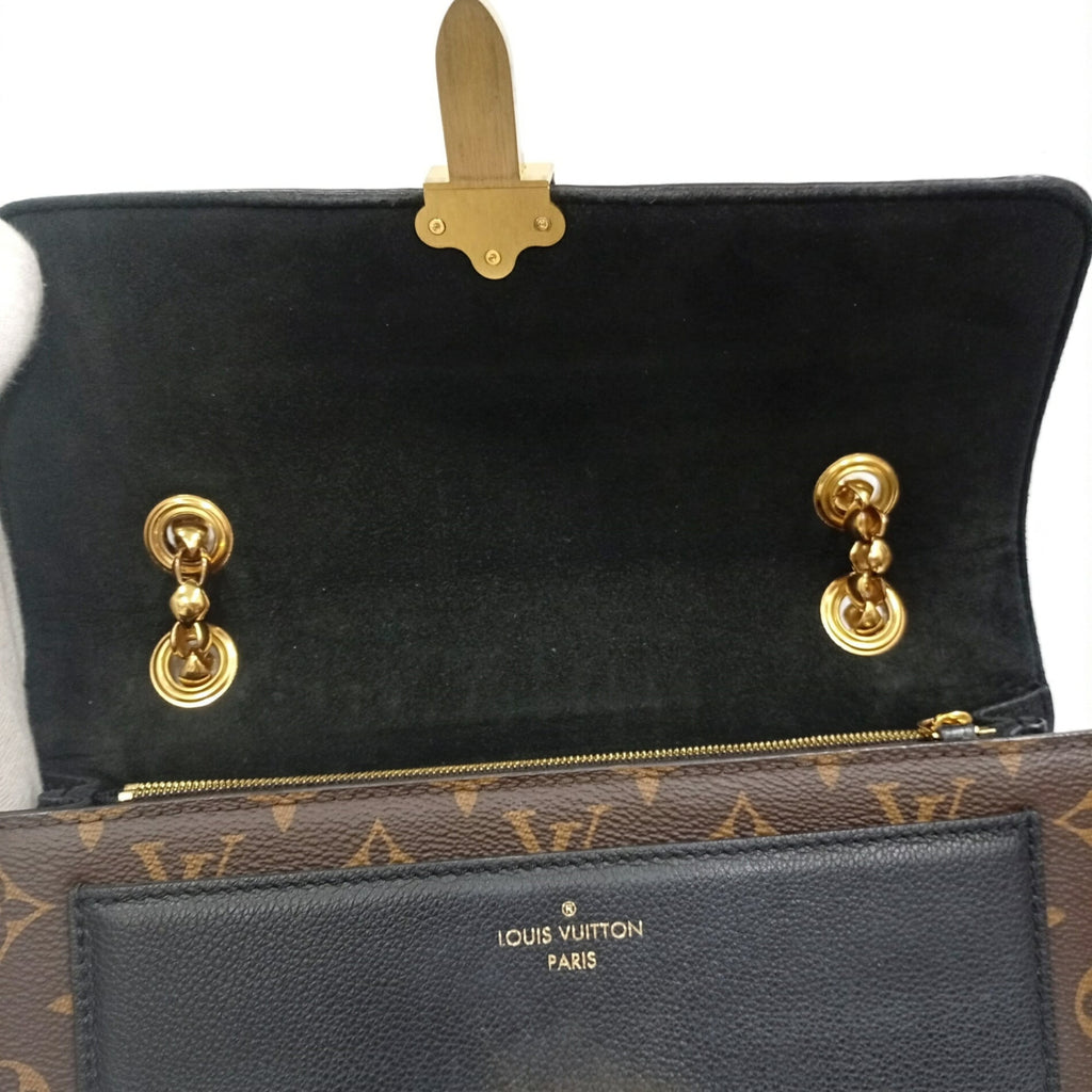 Louis Vuitton Monogram Black Brown Monogram Leather Shoulder Bag (Pre-Owned)