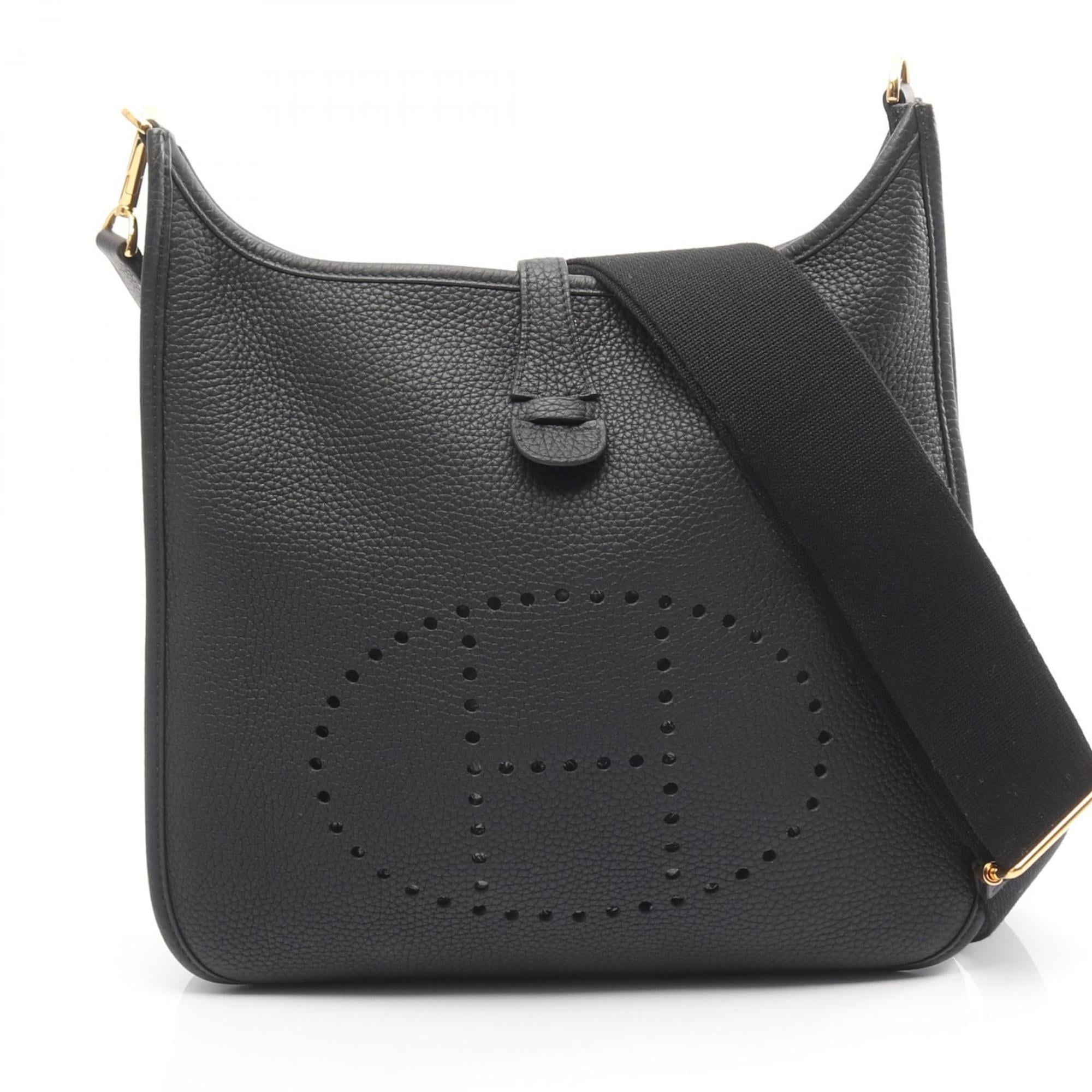 Hermes Black Taurillon Clemence Leather Leather Shoulder Bag (Pre-Owned)