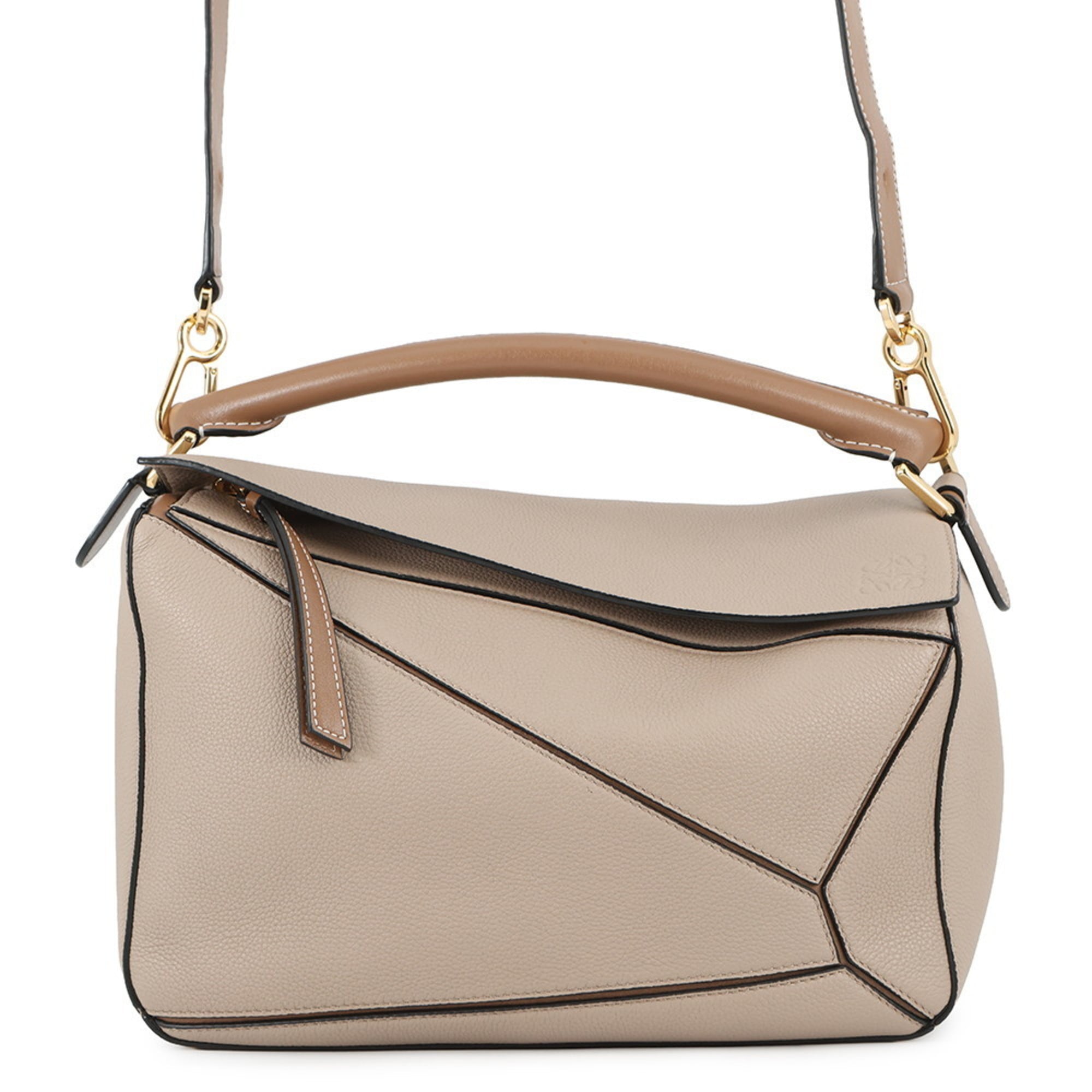 Loewe Puzzle Sand Leather Handbag (Pre-Owned)