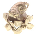 Christian Dior Gold Metal Band Ring (Pre-Owned)