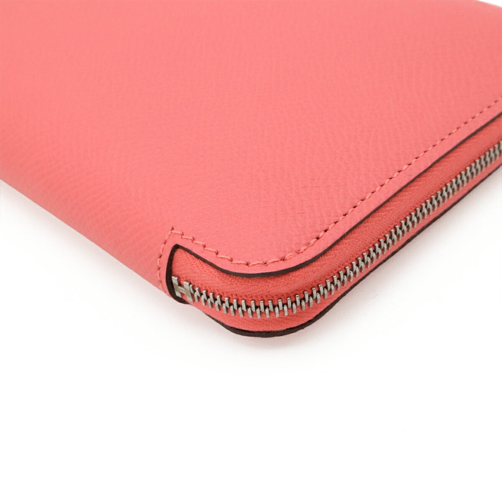 Hermes Silk'in Rose Azalee Epsom Leather Silk Long Wallet (Bi-Fold) (Pre-Owned)