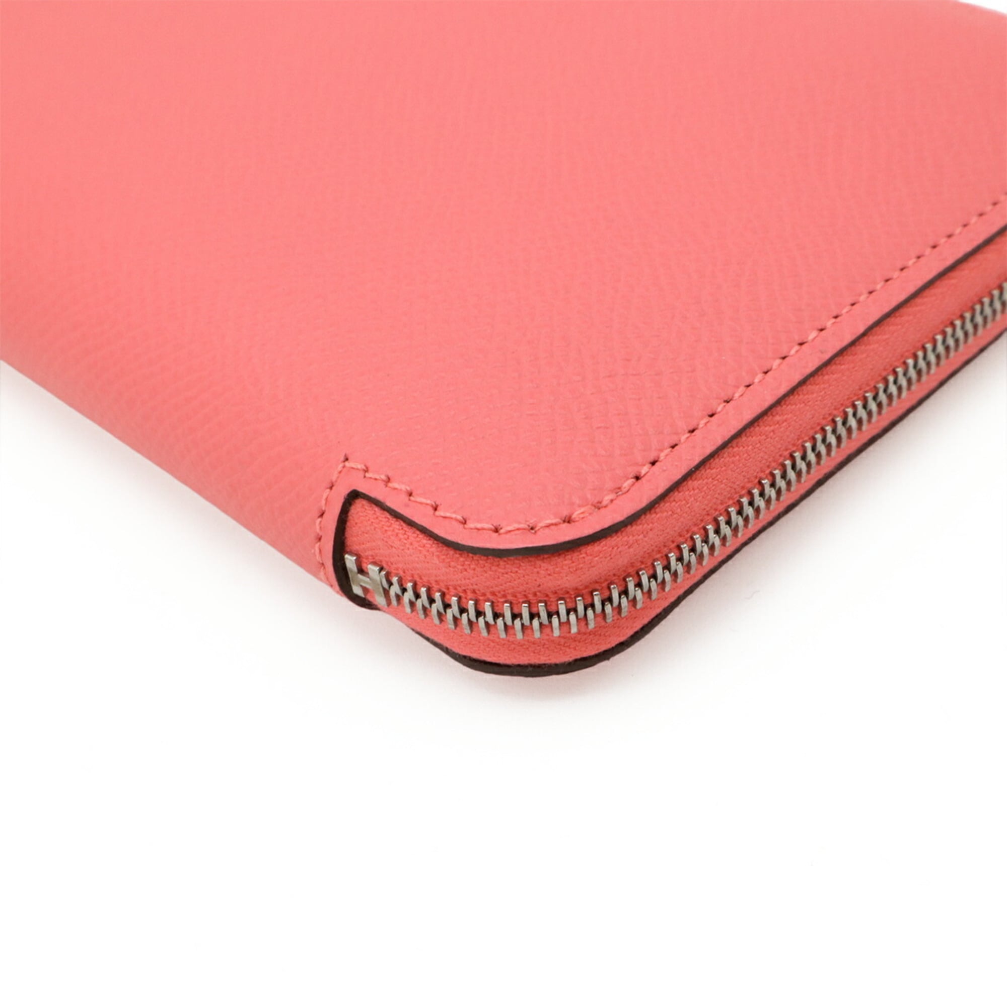 Hermes Silk'in Rose Azalee Epsom Leather Silk Long Wallet (Bi-Fold) (Pre-Owned)