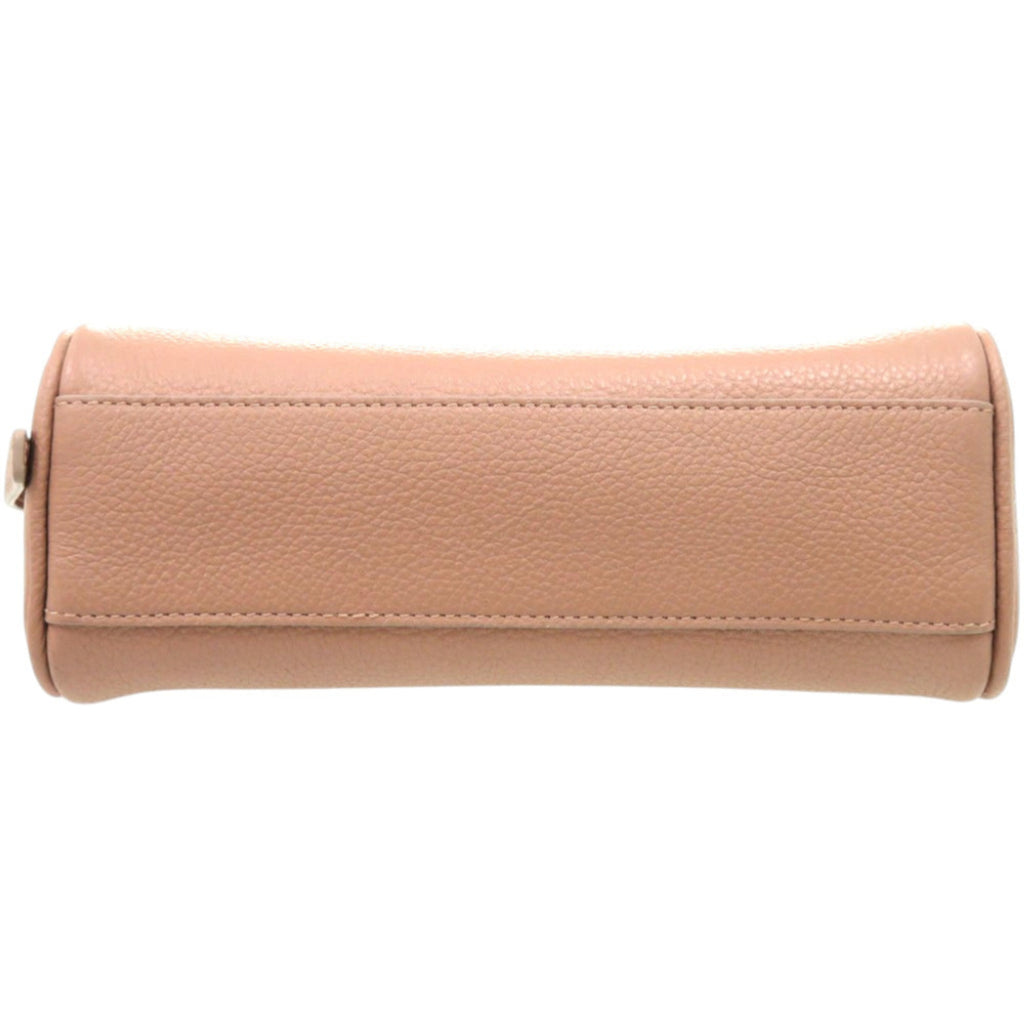 Salvatore Ferragamo Beige Pink Leather Shoulder Bag (Pre-Owned)