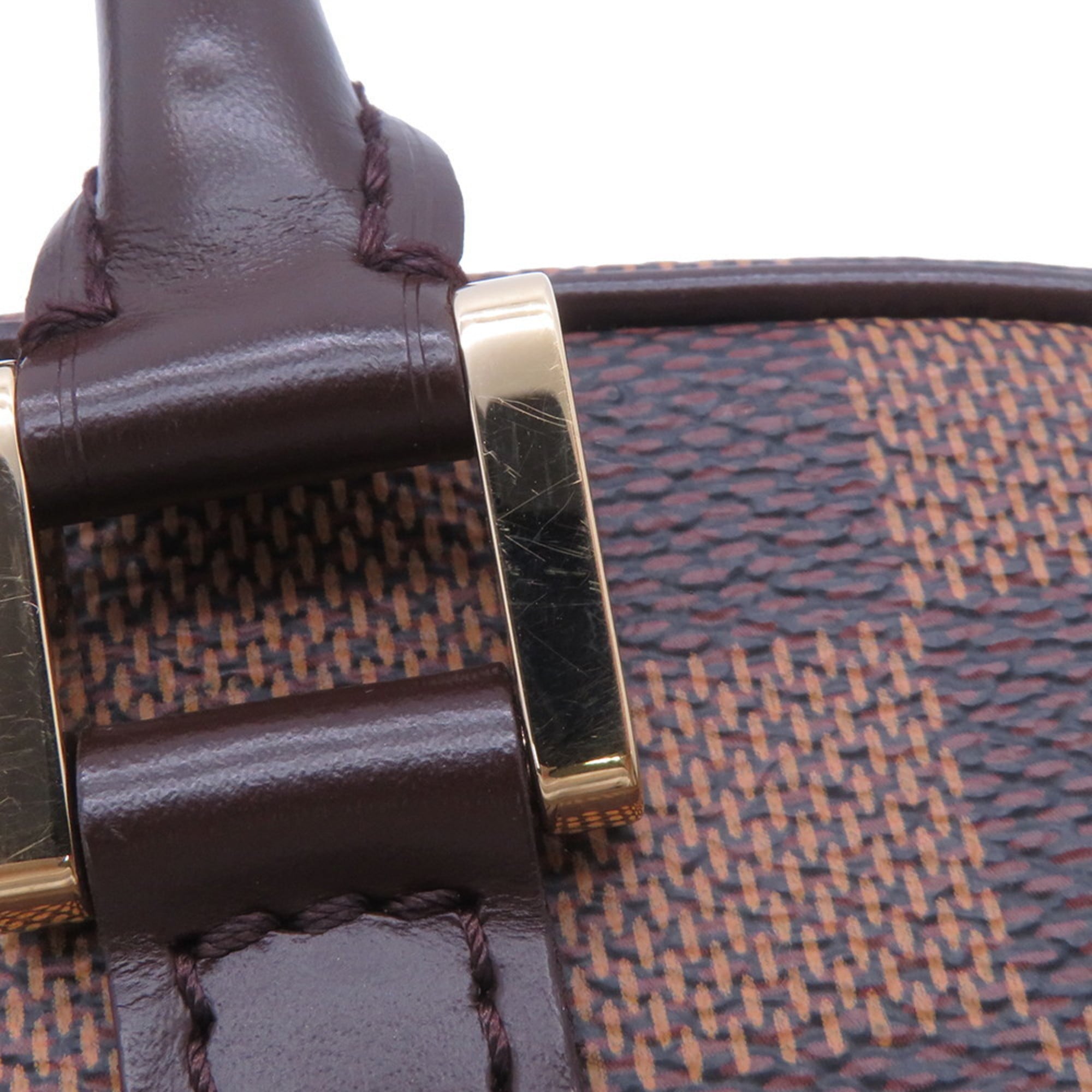 Louis Vuitton Damier Damier Canvas Ebene Red Color Handbag (Pre-Owned)