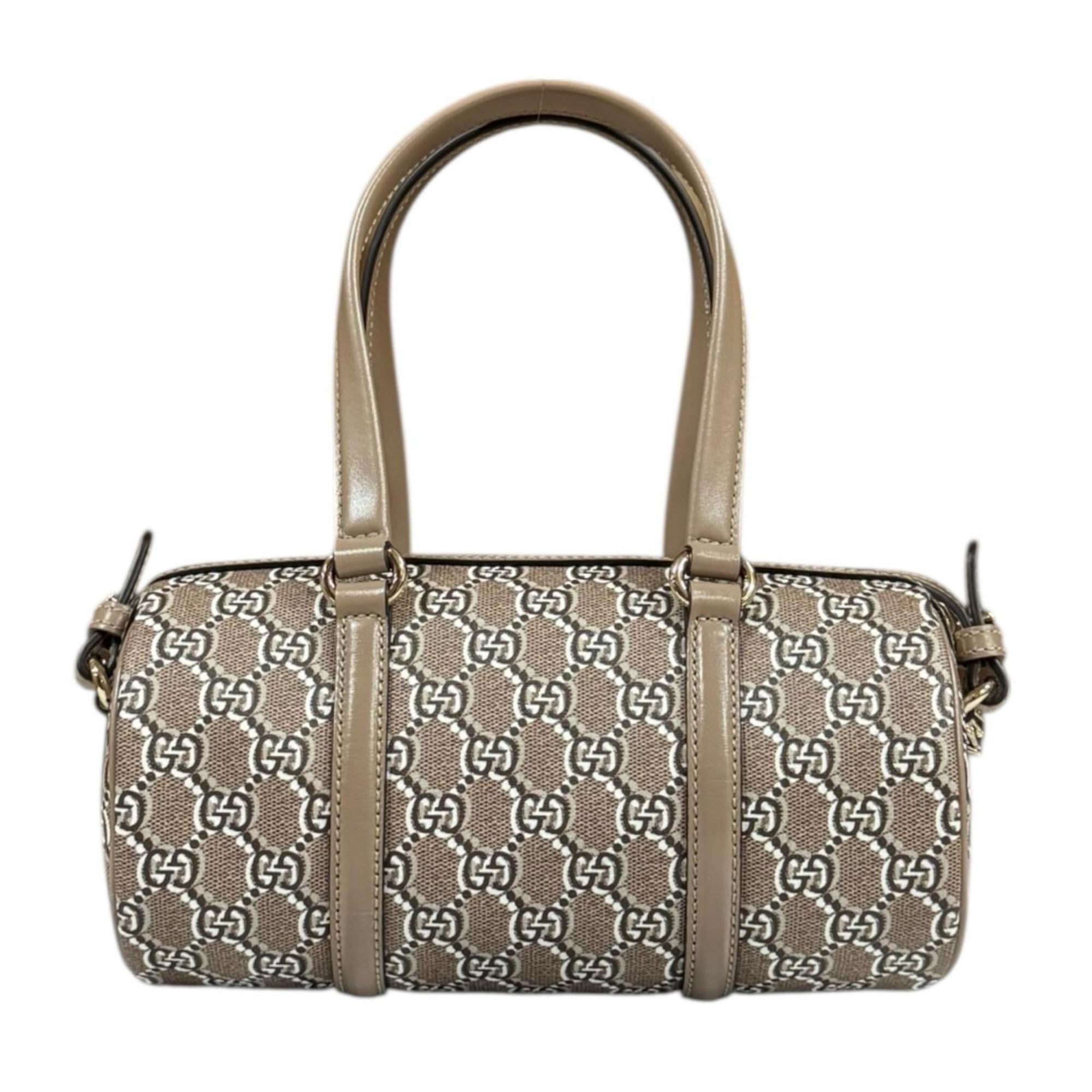 Gucci Brown Pvc Leather Shoulder Bag (Pre-Owned)
