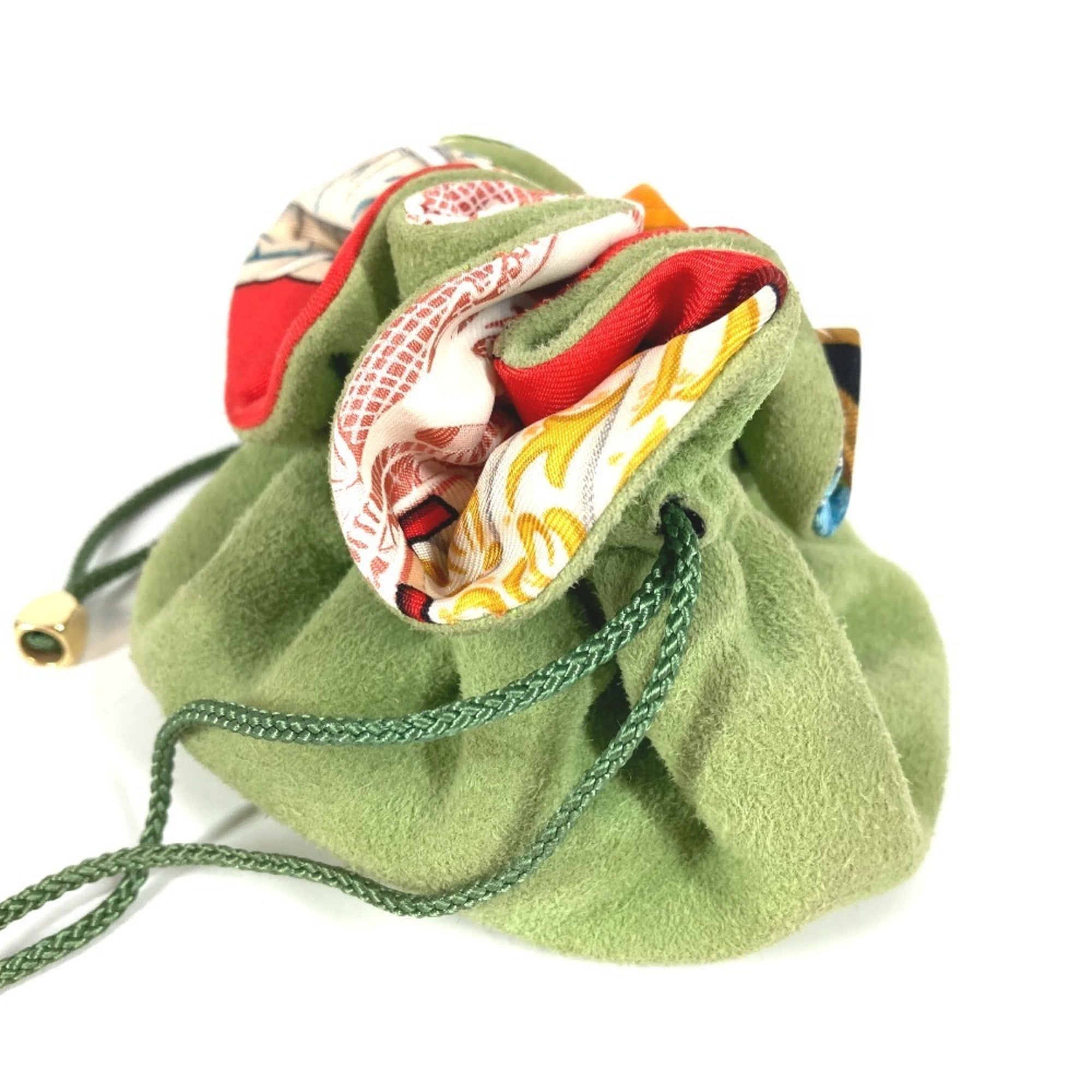 Hermes Multi-Color Silk Suede Pouch (Pre-Owned)