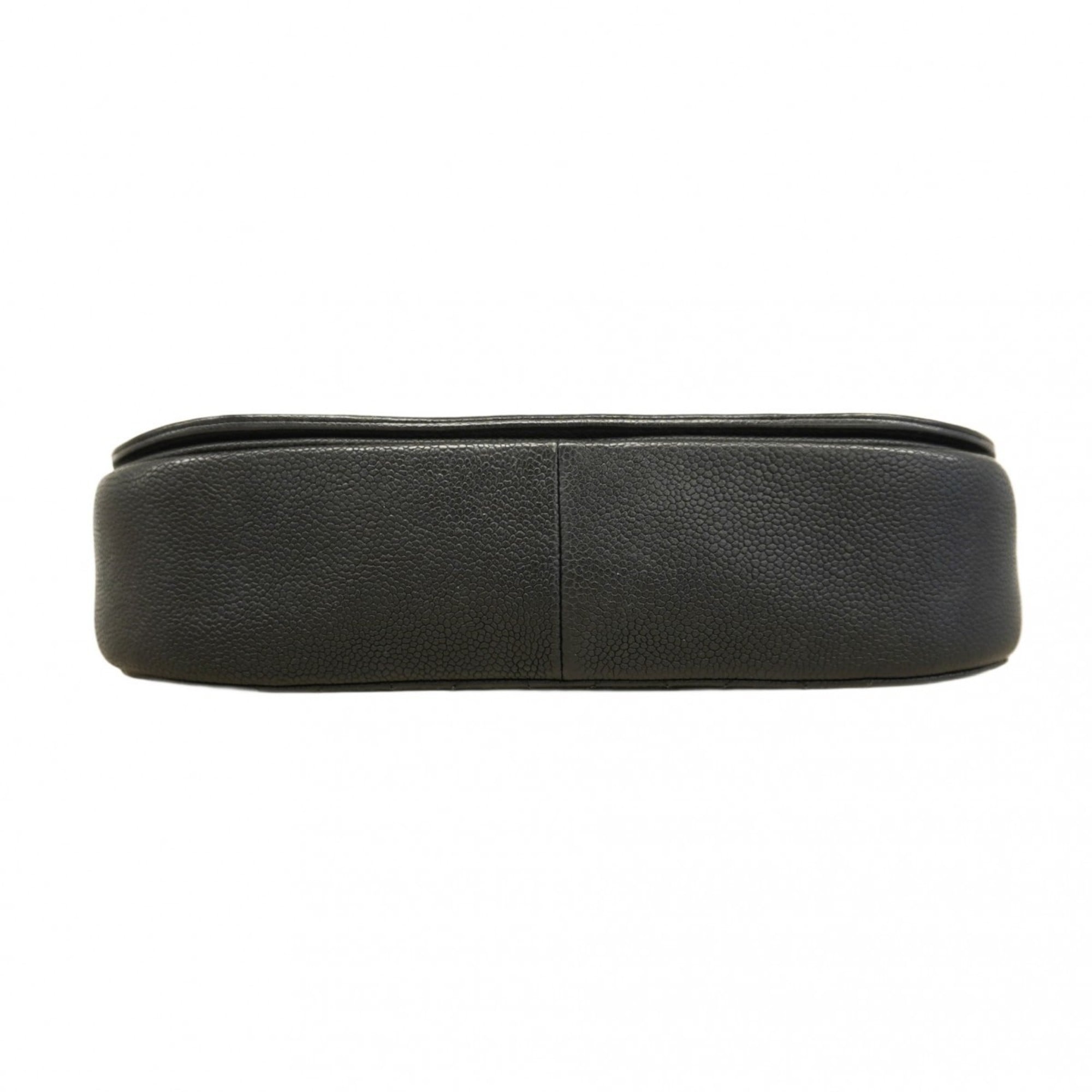 Chanel Black Grained Calfskin Shoulder Bag (Pre-Owned)