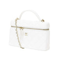 Chanel White Grained Calfskin Handbag Shoulder Bag (Pre-Owned)