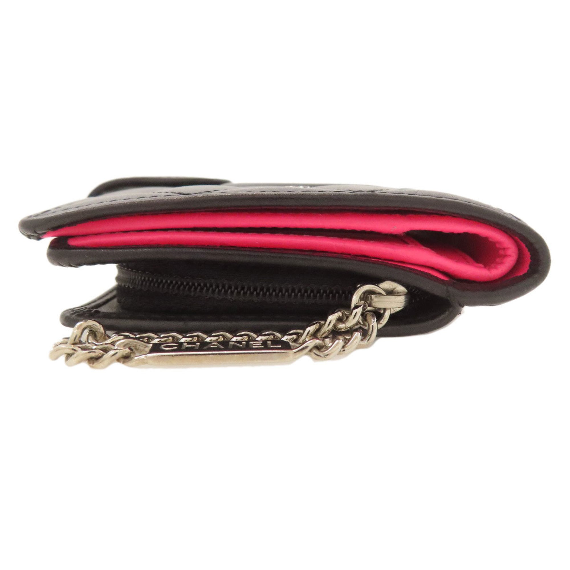 Chanel Black Leather Wallet (Bi-Fold) (Pre-Owned)
