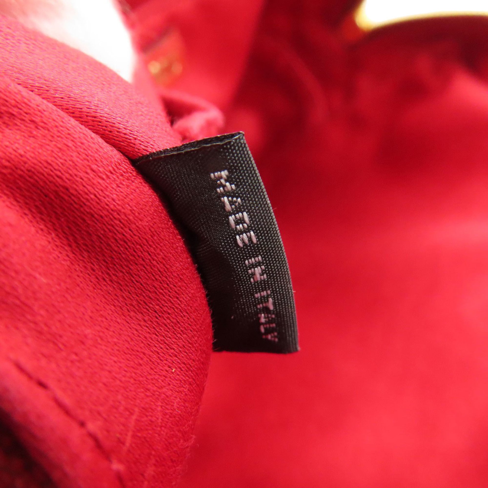Miu Miu Red Color Canvas Shoulder Bag (Pre-Owned)