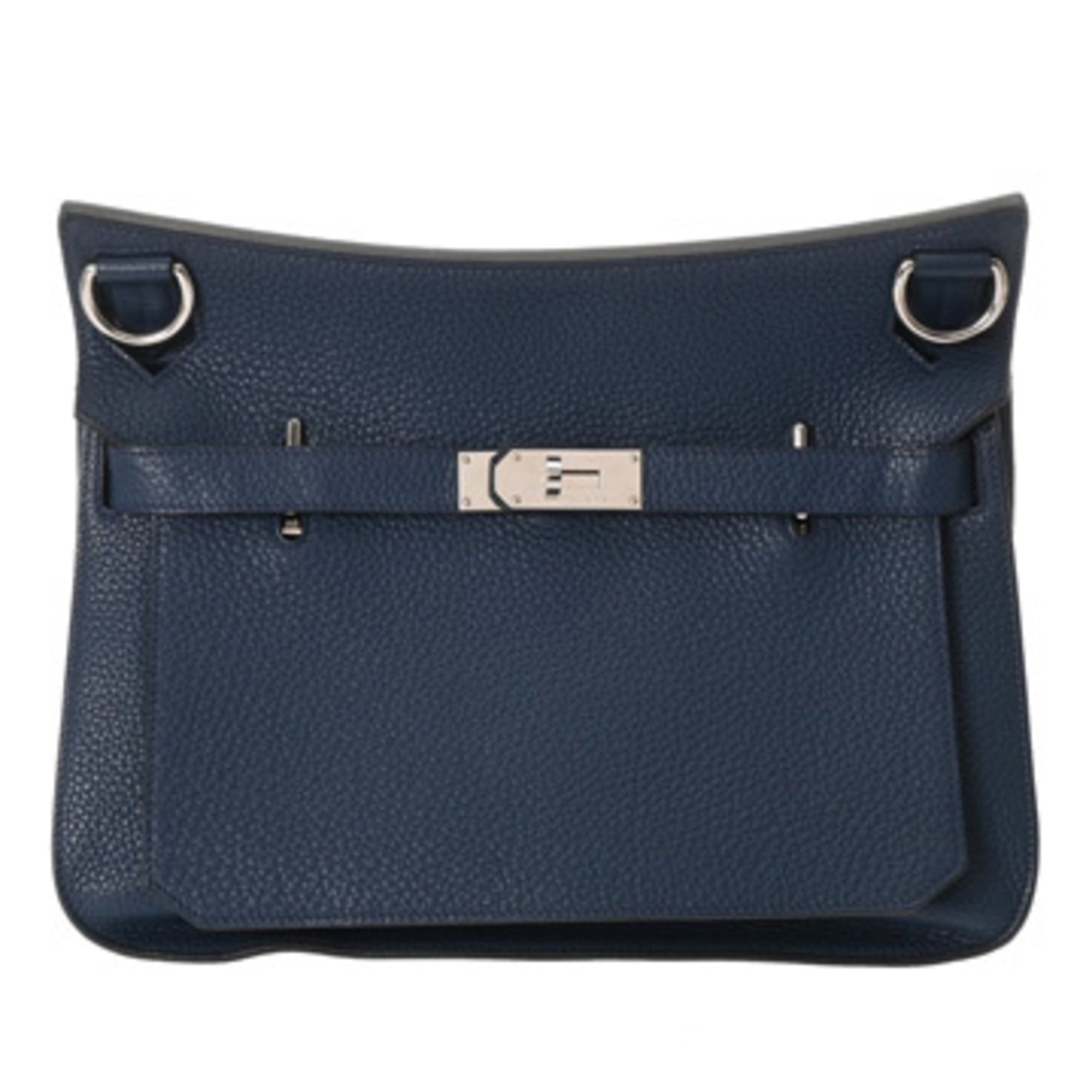 Hermes Blue Taurillon Clemence Leather Shoulder Bag (Pre-Owned)