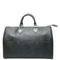 Louis Vuitton Black Noir Leather Boston Bag Handbag (Pre-Owned)
