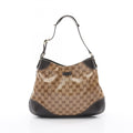Gucci Beige Brown Coated Canvas Pvc Leather Shoulder Bag (Pre-Owned)