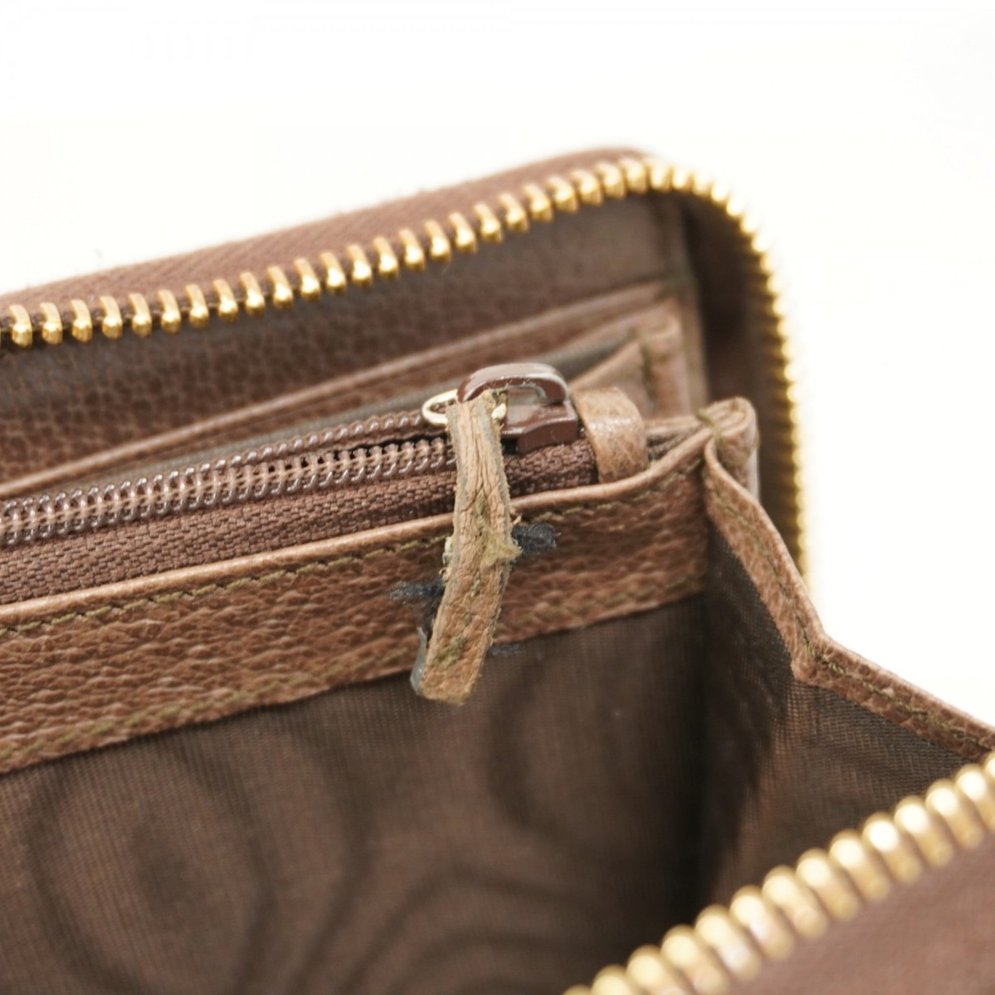 Gucci Beige Brown Pvc Long Wallet (Bi-Fold) (Pre-Owned)