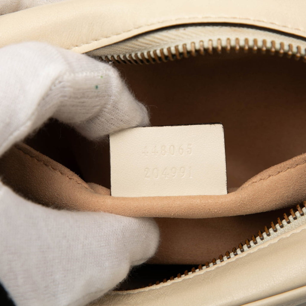 Gucci Ivory White Leather Shoulder Bag (Pre-Owned)