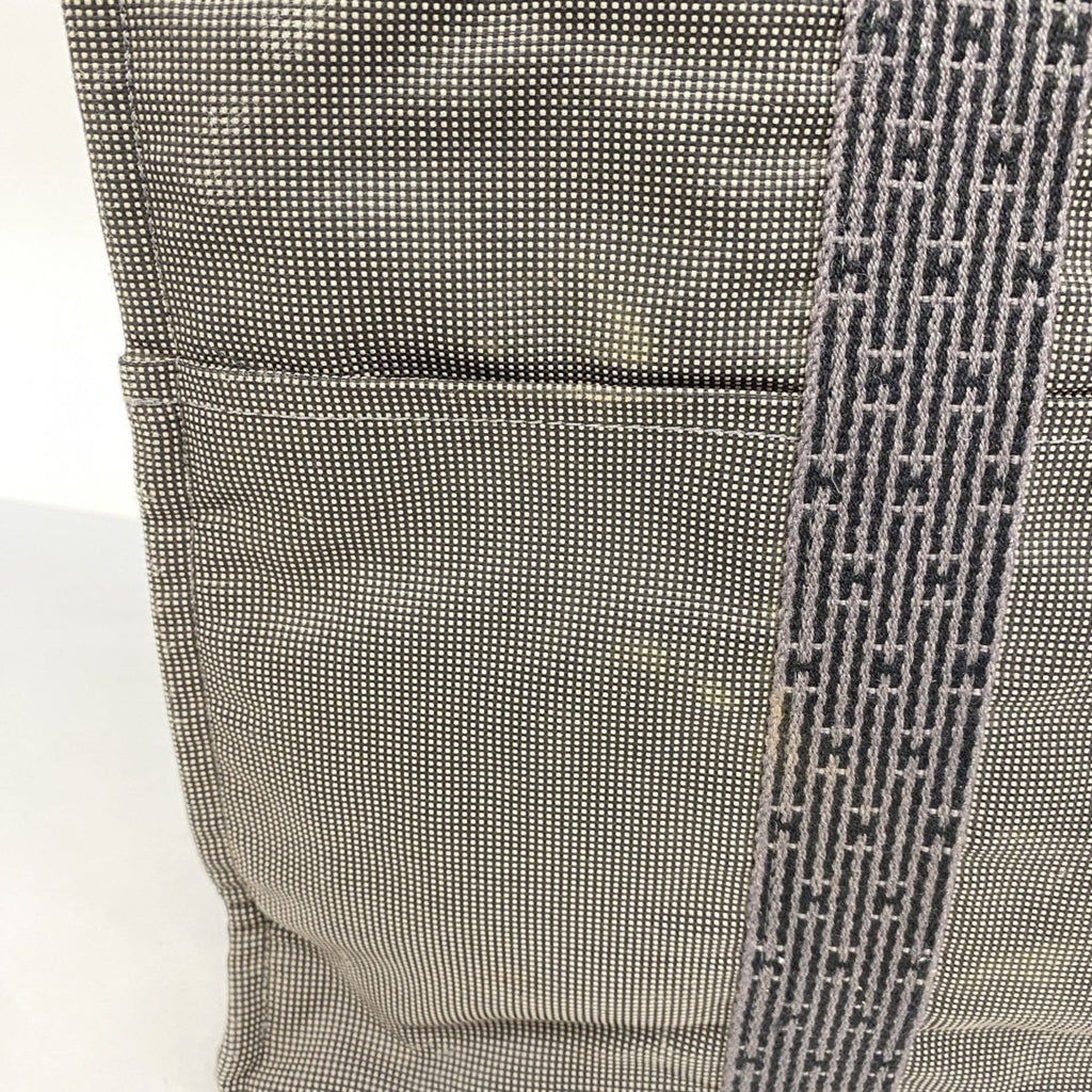 Hermes Gray Canvas Tote Bag (Pre-Owned)