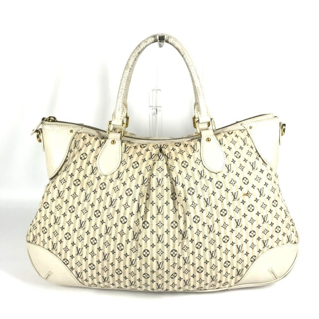 Louis Vuitton Monogram Mini Lin Beige White Monogram Mini Lin Handbag Tote Bag (Pre-Owned)