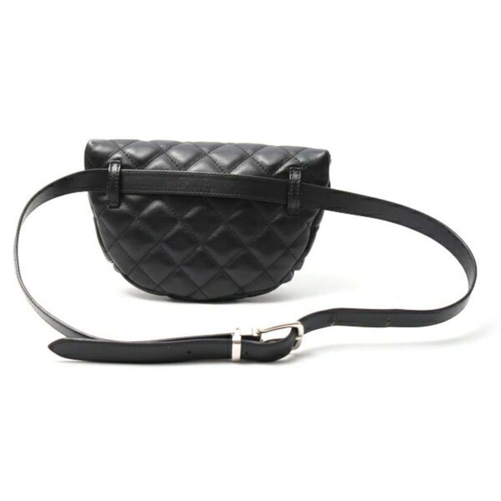 Chanel Matelasse Black Leather Fanny Pack (Pre-Owned)