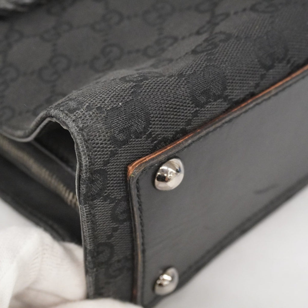 Gucci Black Canvas Tote Bag (Pre-Owned)