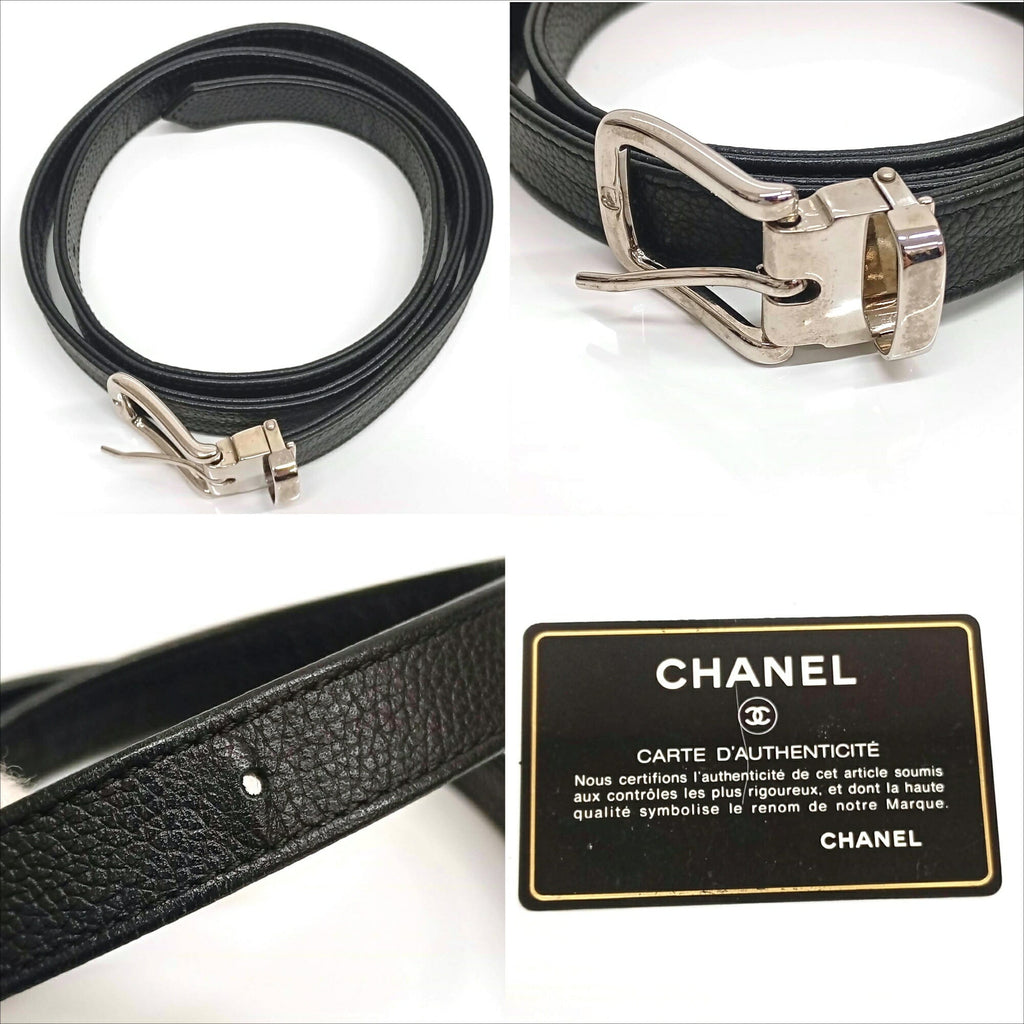 Chanel Black Grained Calfskin Fanny Pack (Pre-Owned)