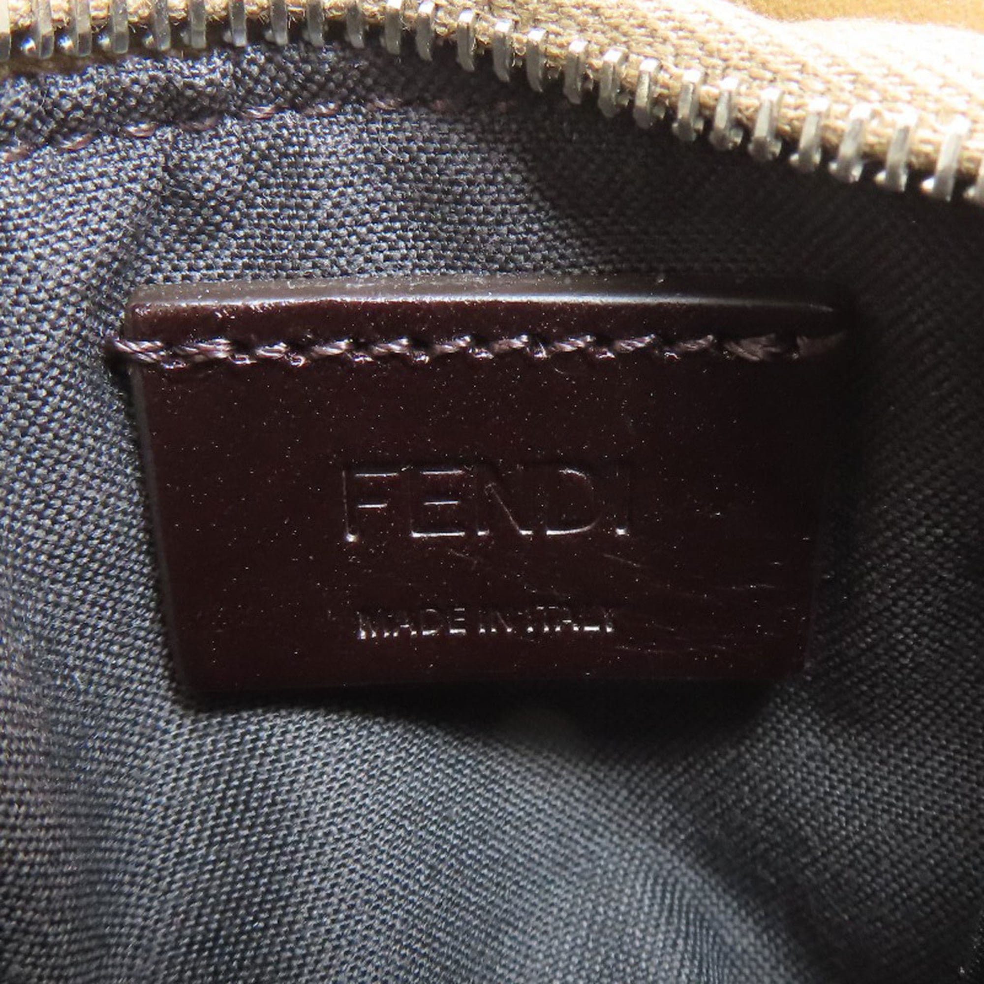 Fendi Brown Canvas Coin Purse/Coin Case (Pre-Owned)