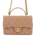 Chanel Matelasse Beige Leather Handbag (Pre-Owned)
