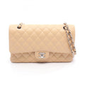 Chanel Beige Grained Calfskin Shoulder Bag (Pre-Owned)