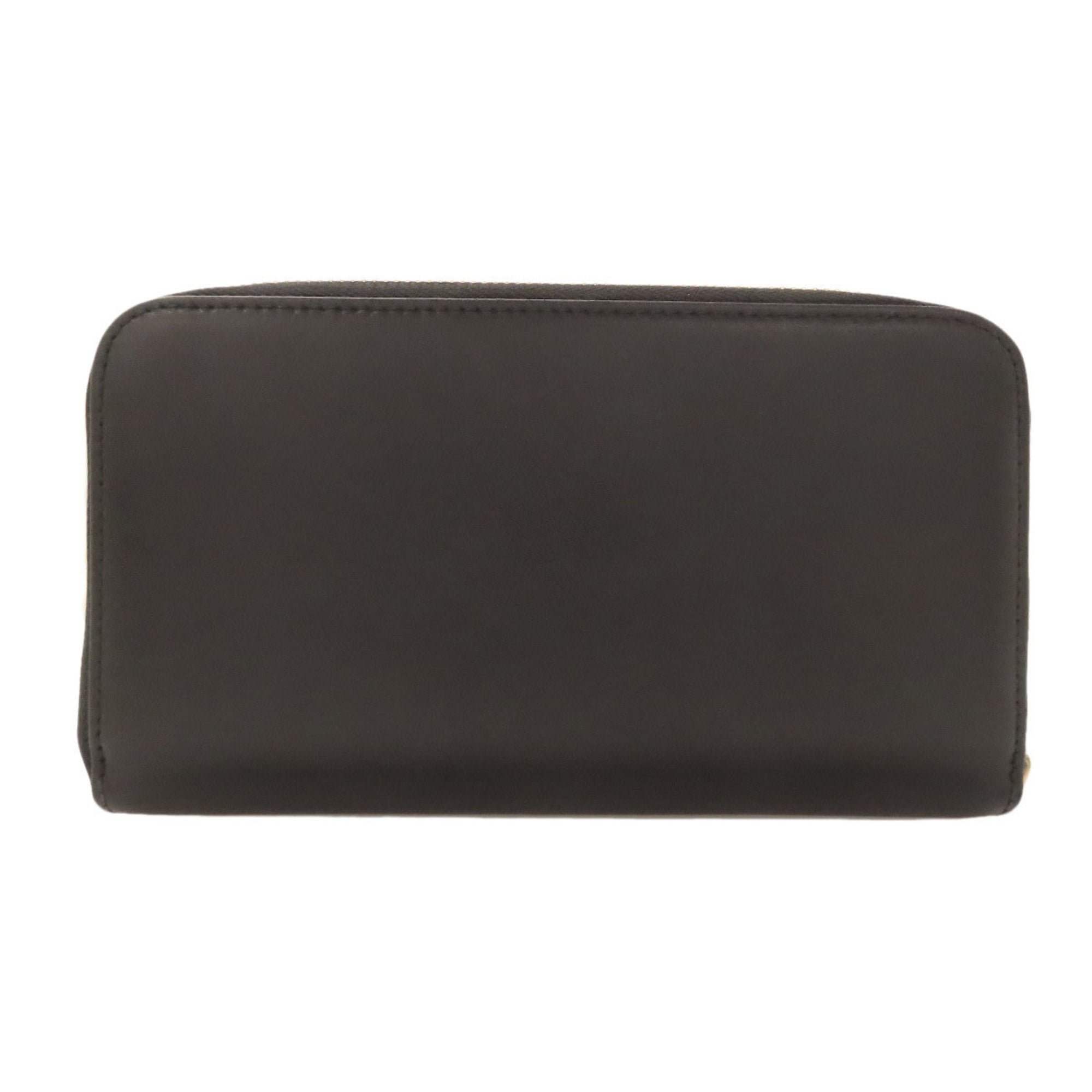 Salvatore Ferragamo Black Leather Long Wallet (Bi-Fold) (Pre-Owned)