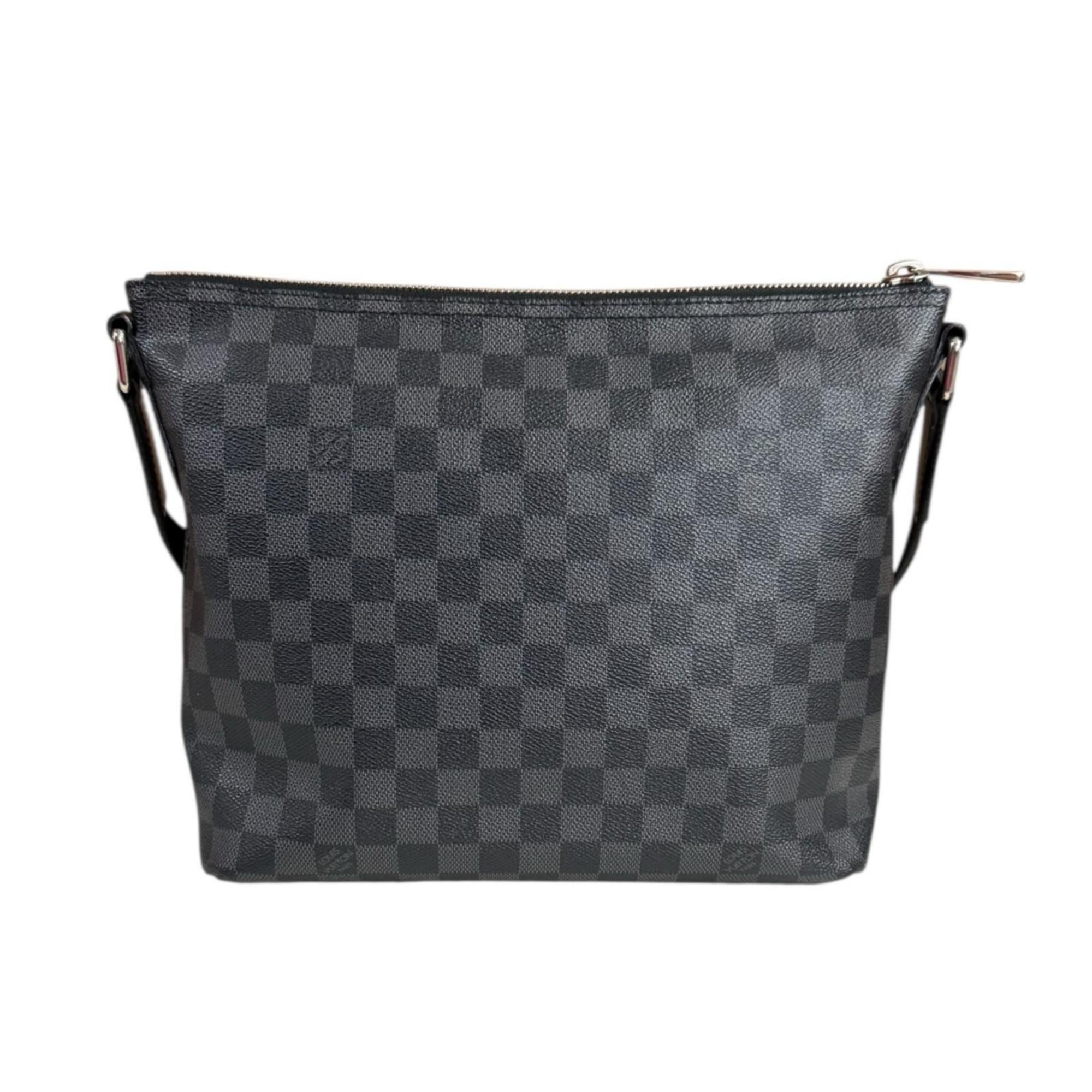 Louis Vuitton Black Gray Damier Graphite Shoulder Bag (Pre-Owned)