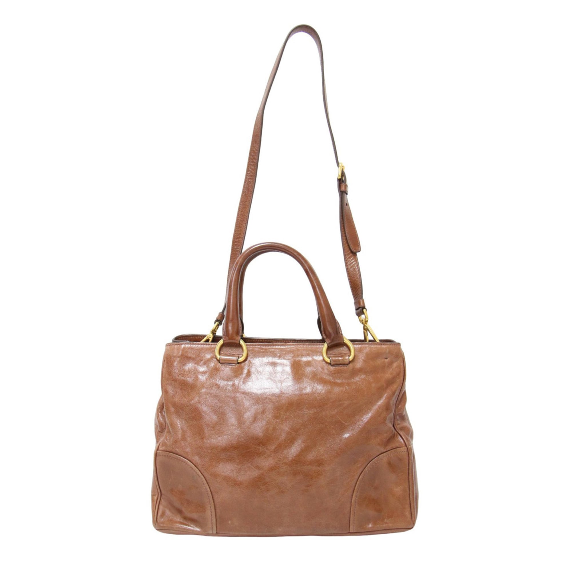 Prada Brown Leather Handbag (Pre-Owned)