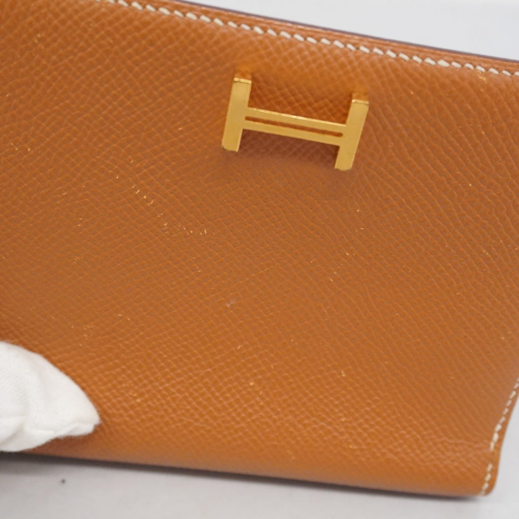 Hermes Gold Epsom Leather Wallet (Bi-Fold) (Pre-Owned)