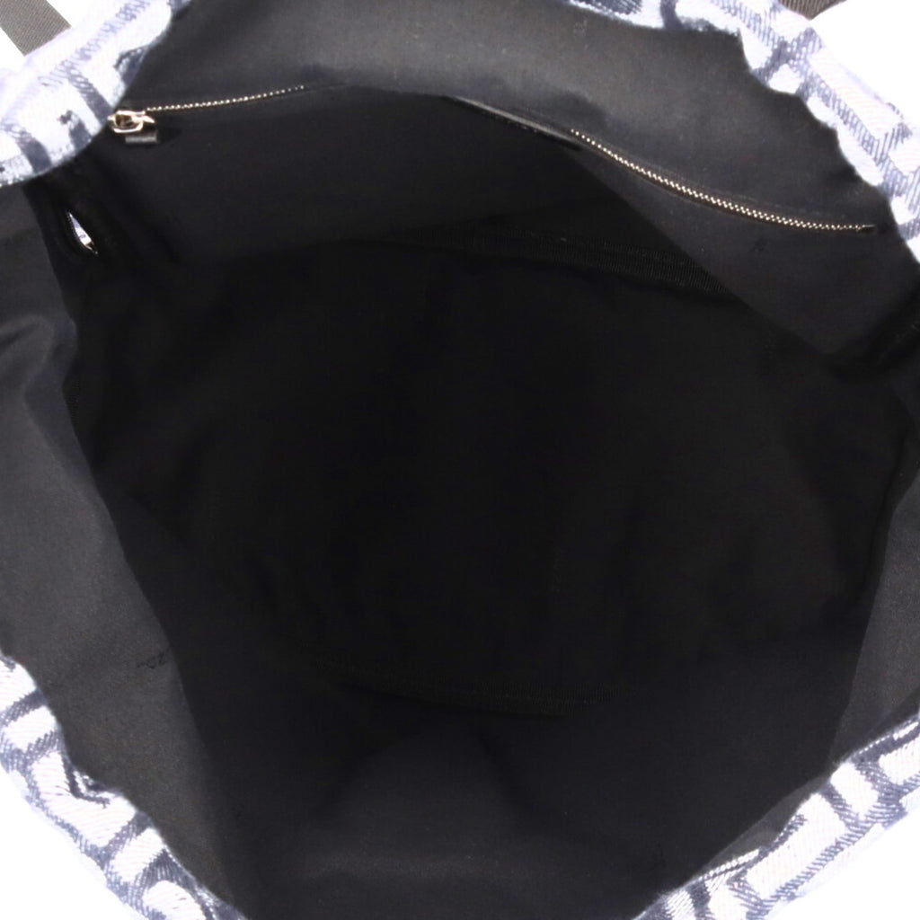 Fendi Black Navy Fabric Leather Backpack (Pre-Owned)