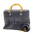 Gucci Navy Suede Handbag (Pre-Owned)