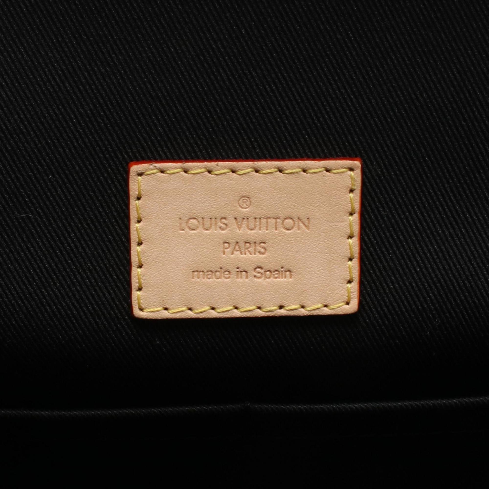 Louis Vuitton Brown Coated Canvas Pvc Monogram Leather Handbag (Pre-Owned)