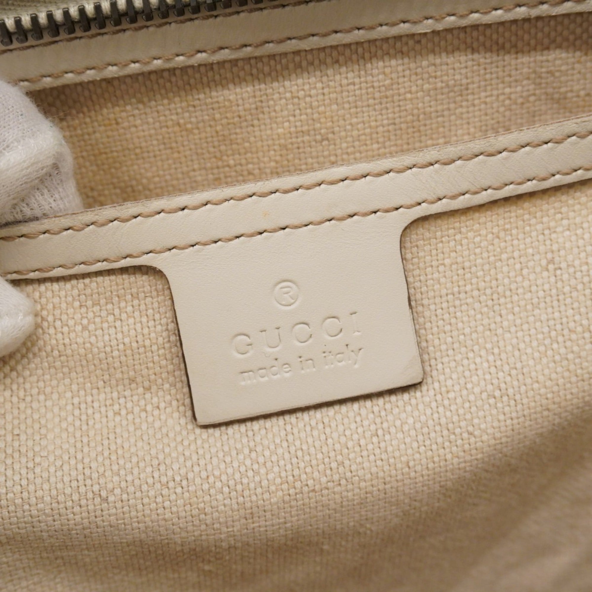 Gucci Brown White Pvc Tote Bag (Pre-Owned)