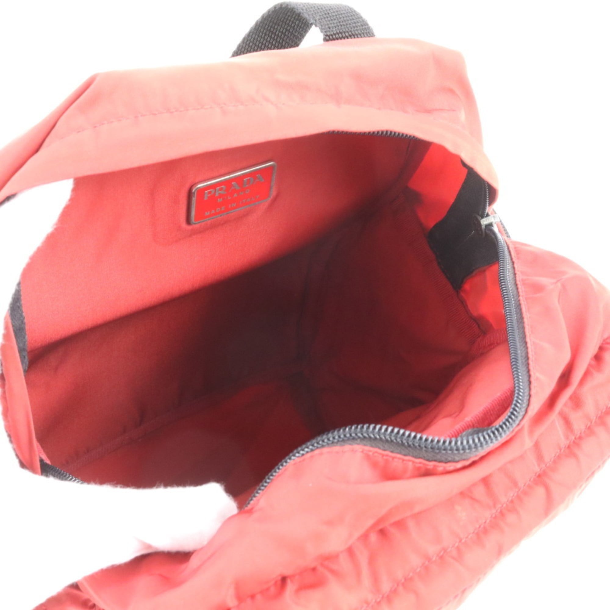 Prada Red Color Backpack (Pre-Owned)