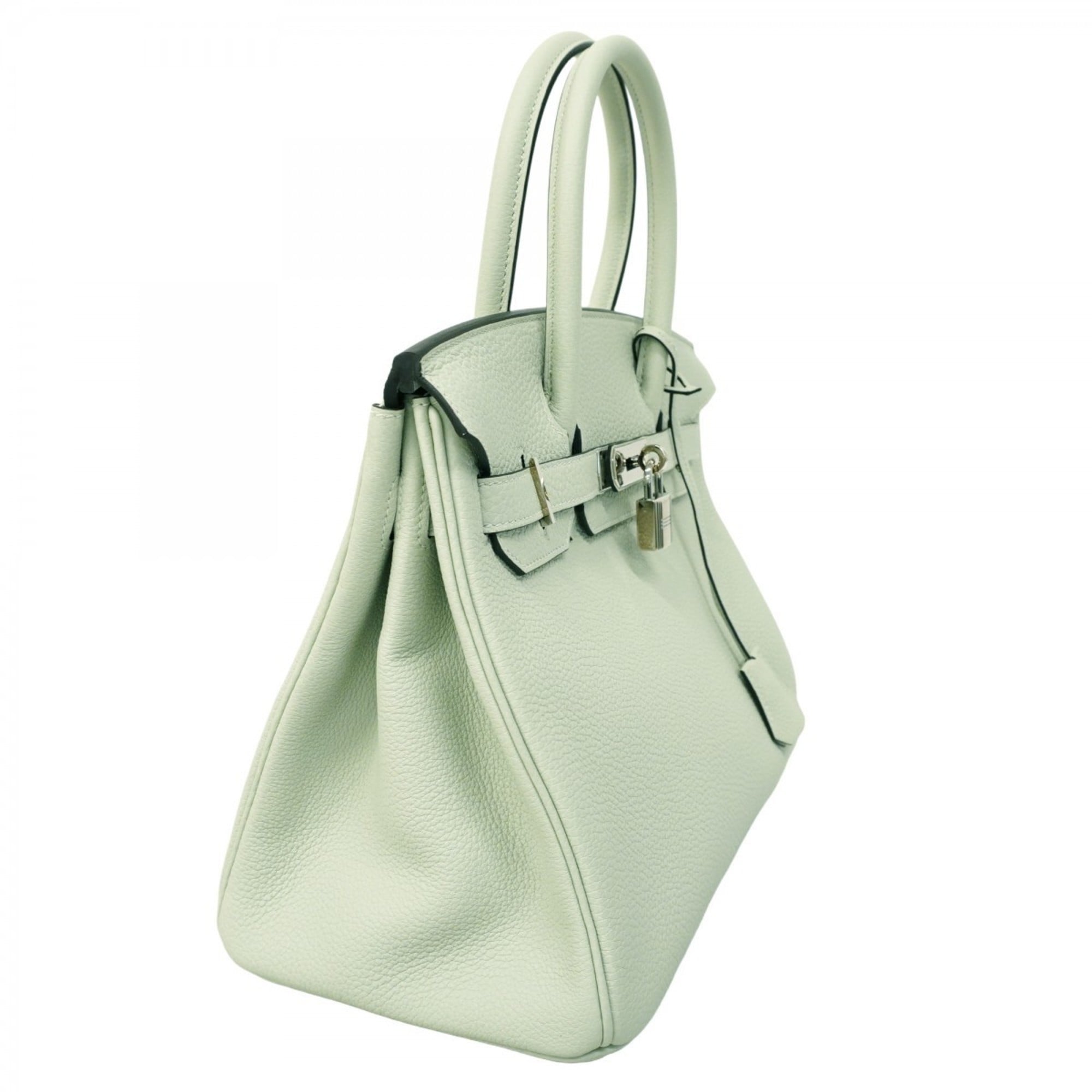 Hermes Silver Togo Leather Handbag (Pre-Owned)