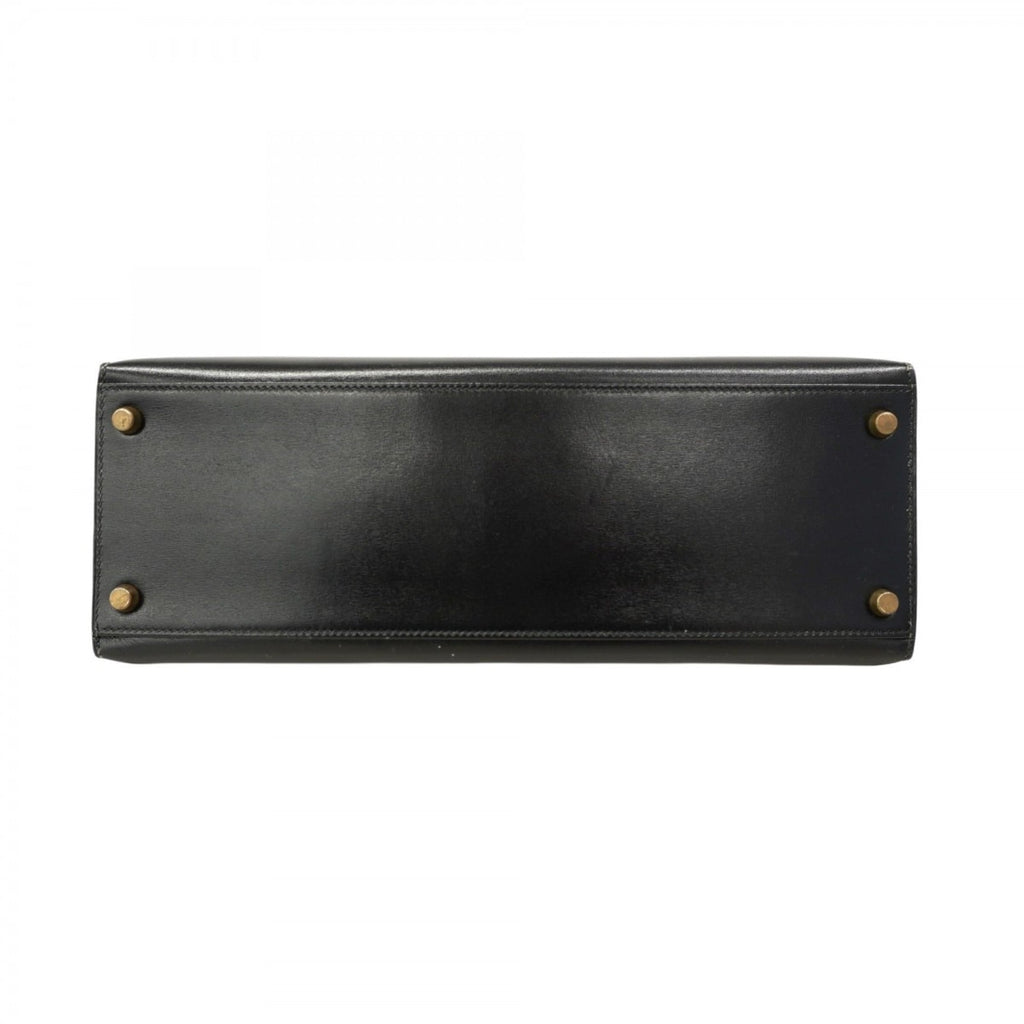Hermes Black Box Calf Leather Handbag (Pre-Owned)