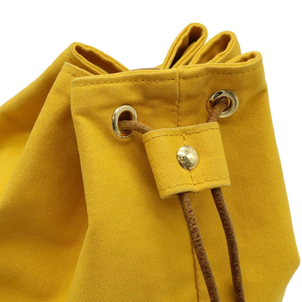 Hermes Yellow Canvas Leather Shoulder Bag (Pre-Owned)